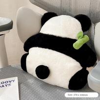Mielas pliušinis įkraunamas karšto vandens butelis, Atsparus sprogimui rankų šildytuvas, Pilvo šildytuvas, Didelis elektrinis šildytuvas mergaitėms Panda Jacket [Can Be Used as a Pillow] white