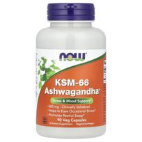 NOW Foods, KSM-66 Ashwagandha®, 600 mg, 90 daržovių kapsulių