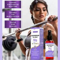 Magnesium Oil Spray Body Relaxation Lavender Improve Sleep Muscle Pain Magnesium Oil Body Spray,60ML violetinė