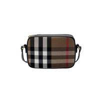 Burberry Patikrintas Užtrauktuku Uždarymo Odinis Kameros Krepšys Moteriškas Pečių Krepšys Ruda Juoda 80850801 Basic Set (Bag+Dust Bag) gray