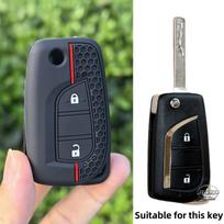 Silicone Car Key Case Set for Toyota Corolla Auris Reiz Avensis Verso Yaris Aygo Rav4 Scion TC IM Rubber Remote Cover Protector black