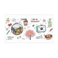 Kdrama dorama Korean drama k-drama soju Korea cherry blossom Soft Face Towel Quick Dry Pool Bath Cotton Towels Breathable W30*H60(CM) gray