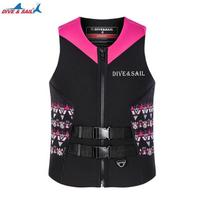 Adult Buoyancy Vest Surfing Jet Ski Ocean Water Sports High-Elastic Floatation Safety Gear Pink XS black