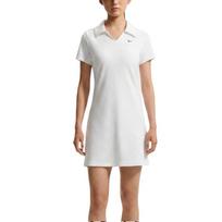 Nike As W Nk Chll Knit Soft Comfortable Logo Pattern Solid Color Short Sleeve Dress Women dresses IO2719-100 XS white