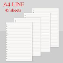 A4 Ring Binder Soft PU Leather Cover 30 Holes A4 File Folder white