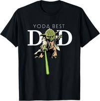 Star Wars Yoda Lightsaber Best Dad Father's Day T-Shirt Small juoda