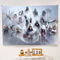 A-Assassin s Creedes Large Banner Planets Backdrop Birthday Party Decorations Tapestry Room Decor 47.2x31.5inch/120*80cm gray