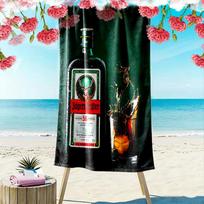 Jägermeister Splash: Ryškus drąsus paplūdimio rankšluostis Paplūdimio rankšluostis atostogų nuotraukoms Lauko stovyklavimui greitai džiūstantis maudymosi rankšluostis prie jūros Lauko baseino rankšluostis 70cmx140cm(27x55inch)