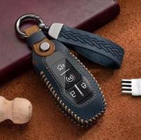 3/4 mygtuko raktų dangtelis dėklas Ford Fusion Mondeo Mustang F-150 Explorer Edge 2015 2016 2017 2018 automobiliui Stilius Raktų apsauga Raktų pakabukas mėlyna