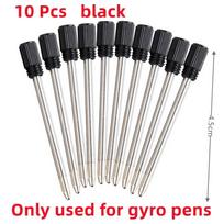 Daugiafunkcinis dekompresinis pirštų sukamasis šviečiantis giroskopinis rašiklis Žaislas Fidgets Spinner LED šviesos rašiklis Metalinis giroskopinis rašiklis Dovana black