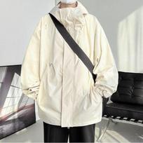 Black Knight Trendy Men's Autumn/winter Loose-fit Functional Workwear Hooded Jacket XXXL balta