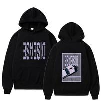 Lady Gaga Disease Hoodies Autumn Winter Harajuku Aesthetic Sweatshirts Women Clothes Fleece Clothes Vintage Punk Pullovers S gray