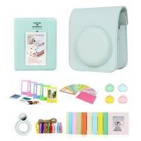 7-in-1 Instant Camera Accessory Bundle Kit for Mini 12 with Camera Bag/Selfie Lens/Photo Album/Frames/Stickers/Filters žalia