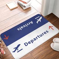 Aviacijos Lėktuvų Išvykimai Atvykimai Durų Kilimėlis Neslystantis Įėjimas Virtuvė Vonios Grindys Durų Kilimėliai Miegamasis Balkonas Kilimas 40cmx60cm blue