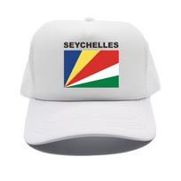 Seychelles Trucker Cap Summer Unisex Cool Country Flag Hat Baseball Caps Unisex Outdoor Mesh Net Caps white