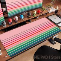 Gamer Mousepad Gradient Color Line Mouse Pad Large Mouse Mat Natural Rubber Desk Rug PC Desk Mats Retro Design Mousepad 40x90cm 30cmx60cm(11.8x23.6inch) blue