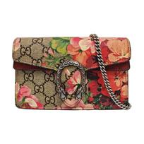 [Pre-Owned] Dionysus GG Blooms Tiger Head Buckle Logo Geranium Print Chain Shoulder Bag - Fair #1U6PO0B ONE SIZE black