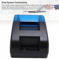 Nešiojamas 58mm USB Bluetooth ESC POS kvitų spausdintuvas
