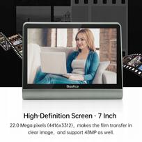 Skaitytuvas filmams su 7 colių spalvotu LCD, integruota VC atmintimi, Slide Scanner