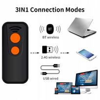 Brūkšninių kodų skaitytuvas 2D 1D QR, 3 in 1, BT ir 2,4 GHz, Z8