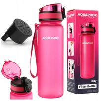 Gertuvė su filtru Aquaphor City 500 ml, rožinė, 1 kasetė
