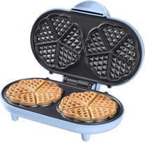 Vaflių keptuvė Bestron Double Heart, nelipni, 1000 W, mėlyna