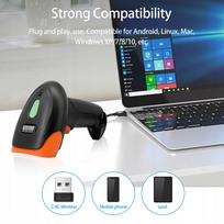 Rankinis 1D/2D/QR brūkšninių kodų skaitytuvas BT+2.4G Wireless 28