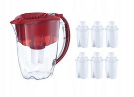 Vandens filtras ąsotis Aquaphor 2,8 l su skaitikliu, 6 x Standard B15, raudonas