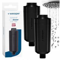 Dušo filtras Wessper SHOWER FILTER, KDF ir polifosfatas, 2 vnt.