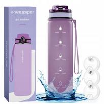 Vandens butelis Wessper 1000 ml Tritan be BPA su 3 filtrais