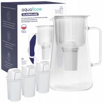 Vandens filtras ąsotis AquaFloow ClassGlass 3 l su 4 filtrais