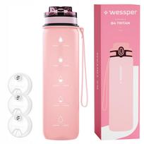 Vandens butelis Wessper 1000 ml tritanas, BPA Free, su 3 filtrais