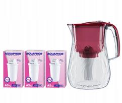 Vandens filtras ąsotis Aquaphor Orleans 4,2 l, vyšninės spalvos, su 3 A5 Mg filtrais