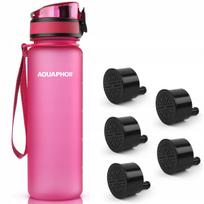 Vandens filtro buteliukas AQUAPHOR City 500 ml su 5 papildymais, rožinis