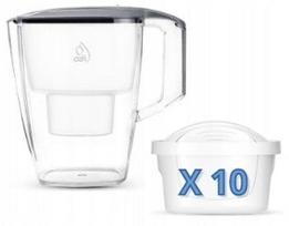 Vandens ąsotis DAFI Start 4 l su 10 Dafi Unimax filtrų, pilkas