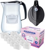 Vandens filtravimo ąsotis Aquaphor Onyx 4,2 l, juodas, su 10 Maxfor Mg+ kasetėmis