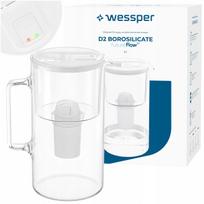 Stiklinis filtras ąsotis Wessper D2 BOROSILICATE su LED skaitikliu 3L