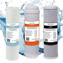 Vandens filtrų minkštinimo ir geležies šalinimo rinkinys INZENI, 3 vnt., 10 colių