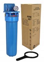 Vandens filtro korpusas Big Blue 20" su manometro sriegiu 1" AQUAfilter