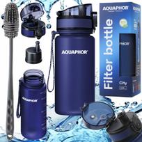 Dantų šepetėlių rinkinys ir gertuvė su filtru AQUAPHOR CITY navy blue 0,35 l