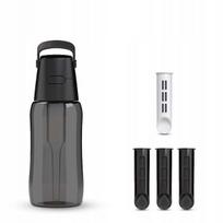 Vandens butelis su filtru Dafi SOLID 0,5 l, juodas, su 4 filtrais