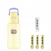 Vandens butelis su filtru Dafi x PUSHEEN SOLID 0,5 l, 4 filtrai, geltonas