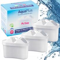 Vandens filtro kasetė AQUAPLUS ACTIVE UNIVERSAL, 3 vnt., tinka AQUAPHOR, BRITA, DAFI