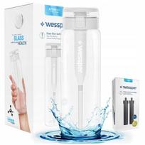 Vandens butelis su filtru Wessper ActiveMax Clarti 0,68 l, permatomas, su 3 filtrais