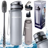 Silikoninių dantų šepetėlių rinkinys ir filtro gertuvė AQUAPHOR CITY 0,5 l, pilka