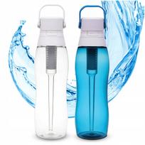 Vandens buteliai su filtru Tritan, balta ir mėlyna, 2 x 750 ml