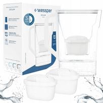 Vandens filtravimo ąsotis Wessper D3 Slim Aquamax 2,7 l su 3 filtrais