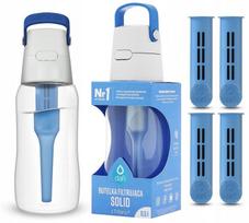 Vandens filtruojantis butelis Dafi Solid 0,5 l, safyro spalvos, su 4 filtrais