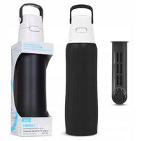 Vandens butelis su filtru Dafi Steel SOLID juodas 800 ml daugkartinis