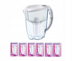 Vandens filtras ąsotis Aquaphor Prestige 2.8 l su 6 A5 Mg kasetėmis, baltas